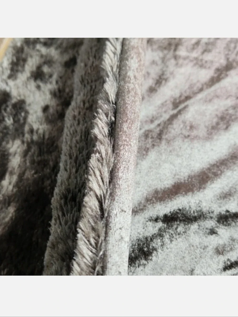 Brown Polyester Double Sided Throw Blanket